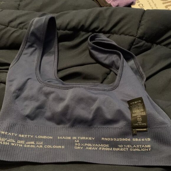 Women's Sweaty Betty Balance Seamless Bra, Size M - Navy Blue Nordic Blue - Picture 3 of 14